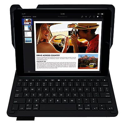 Logitech Type+ Keyboard Case for iPad Air, Black